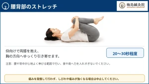 腰背部のストレッチ方法を示した画像